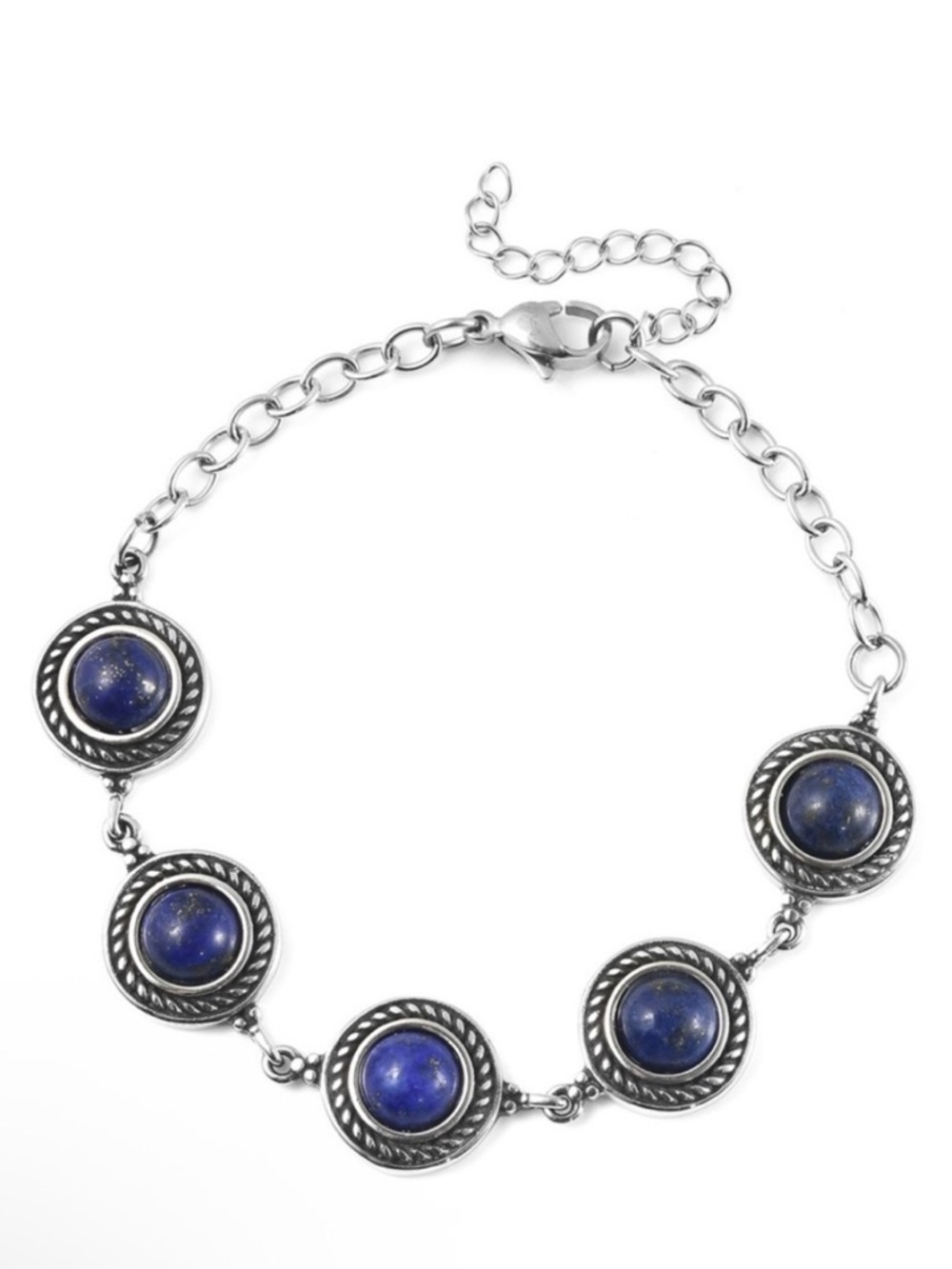 Lapis Lazuli Lobster Clasp Bracelet